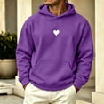 thumbnail image 2 of Turilly Hoodies Men Mid Weight Fleece Hoodie With Front Pocket Soft Casual Pullover Top, 2 of 6