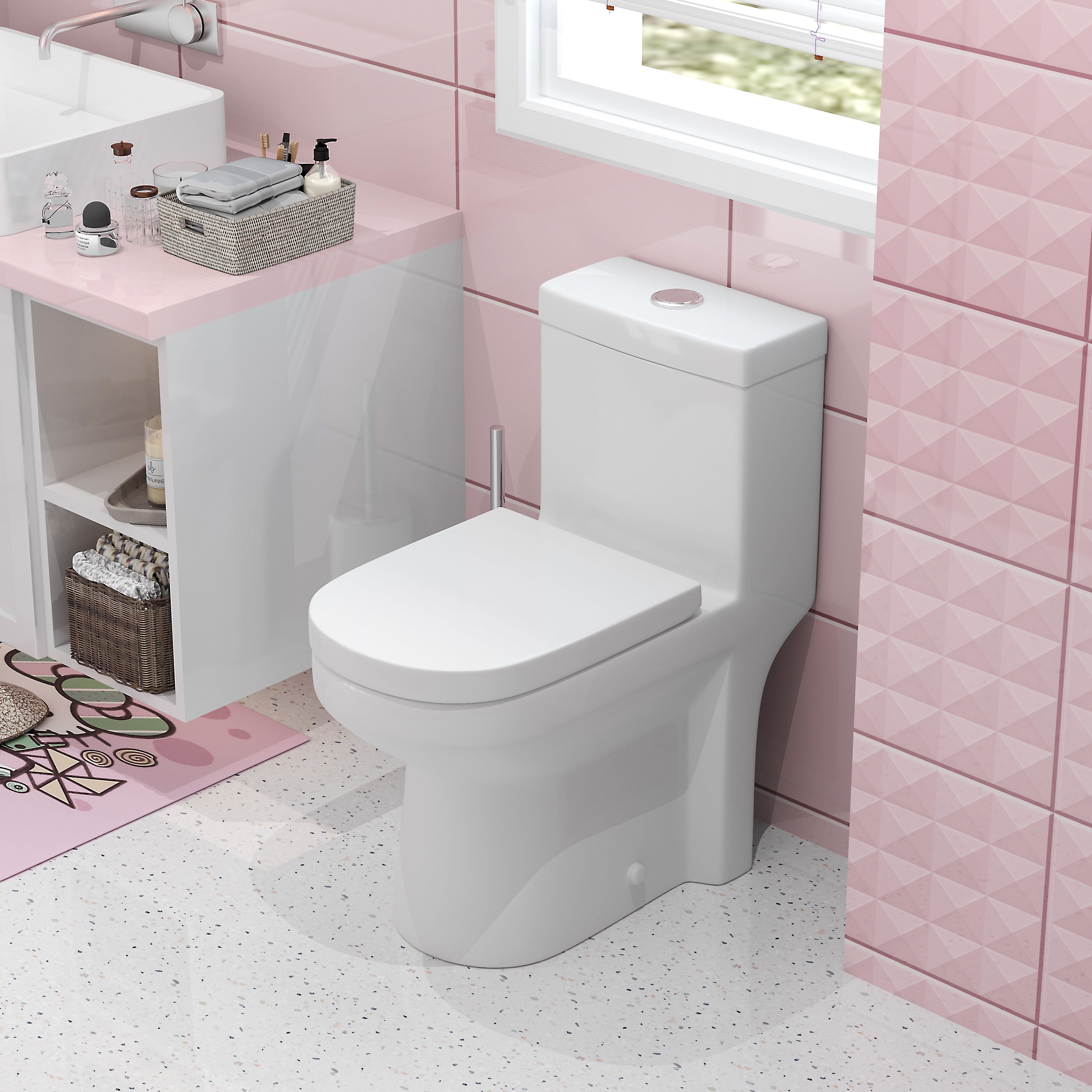 HOROW Liberty 12" Roughin Compact DualFlush Elongated OnePiece