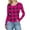 Hot Pink, variant on ZUKMRJPC Womens Long Sleeve Shirts Crewneck Vintage Plaid Print Pullover Tees Casual Slim Fit Fall Fashion Tunic Tops