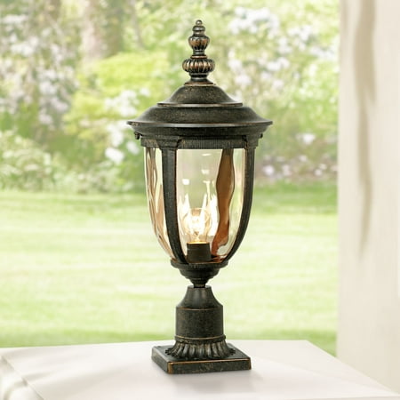 John Timberland Vintage Outdoor Post Light Bronze 25 inch Tall Fixture with Pier Mount for Deck Patio Entryway