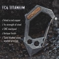 thumbnail image 3 of Key Unity Carabiner Keychain Titanium Multitool, 7 in 1 EDC Keychain for Men and Women, 3 x 1.7 x 0.4inches, KU02, 3 of 7
