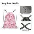 thumbnail image 4 of Saiise Sac à Dos de Sport à Cordon Motif Nœuds Roses - Sac de Gym avec Poche Anti-Humidité pour Femmes&Hommes-Petit, 4 of 6
