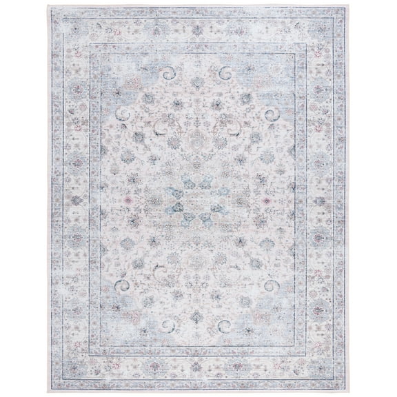 SAFAVIEH Tucson Lula Oriental Machine Washable Area Rug, Beige/Green, 10' x 14'
