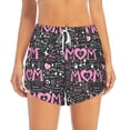thumbnail image 2 of Picia Lovely Mom Ever Pattern Women's 2 in 1 Athletic Running Shorts High Waisted Workout Casual Gym Sweat Shorts with Comfy Liner Zipper Pockets-Small, 2 of 9