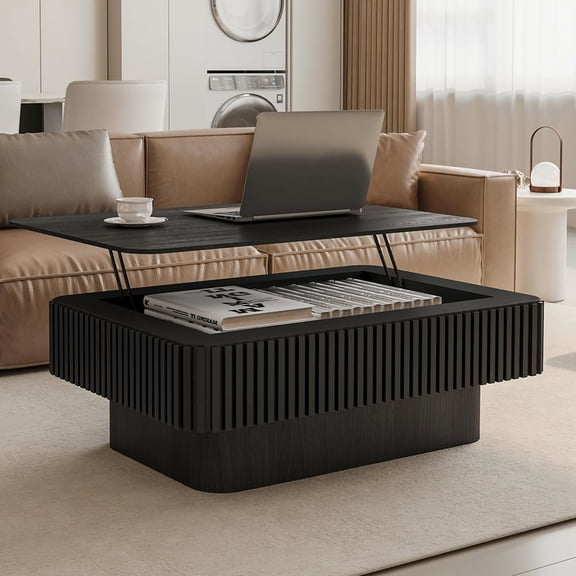 YWEN Lift Top Coffee Table for Living Room Smart Coffee Tables with Lifting Top Modern Coffee Table with Storage for Apartment Office 38.6" Rectangle