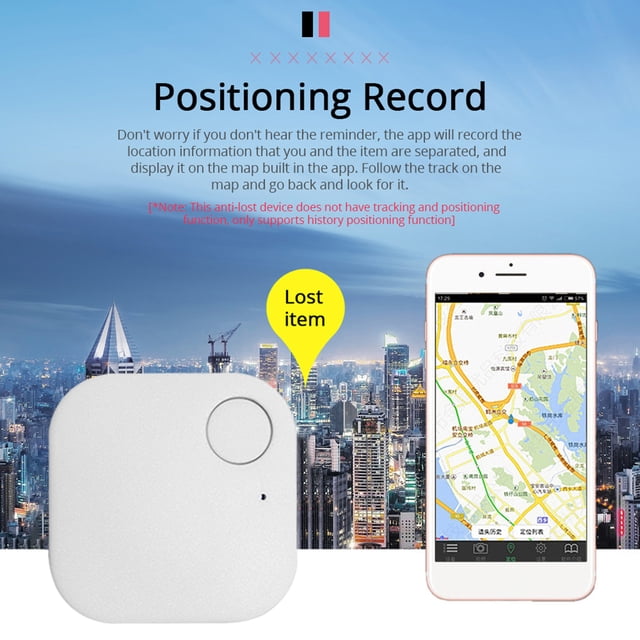 Universal Square Car Tracker Localizador anti-pérdida compatible con Bluetooth (Blanco)