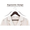 thumbnail image 6 of Storageworks Wood Hangers 20 Pack, Premium Wooden Coat Hangers with Contoured Shoulders, Non-Slip Pant Bar, Heavy Duty Suit Hangers, Walnut, 6 of 8