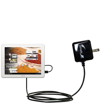 Gomadic Intelligent Compact AC Home Wall Charger suitable for the Archos Chefpad - High output power with a convenient, foldable plug design - Uses Ti