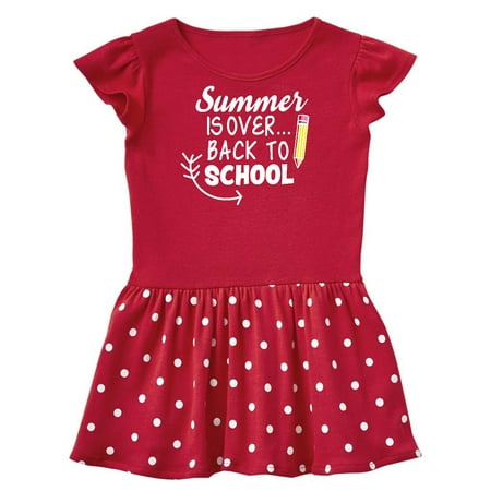 

Inktastic Summer is Over Back to School with Pencil Gift Toddler Girl Dress
