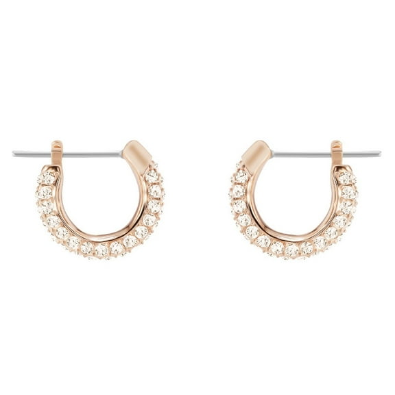 Swarovski Stone Pierced Hoop Earrings -