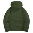 thumbnail image 4 of Men's Winter Jacket Warm Insulated Coat Outdoor Windproof Cold Weather Coat Durable Utility Jacket Solid Padded Outwear Coat for Men A-Army Green L, 4 of 4