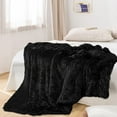 thumbnail image 7 of Dwelke Sherpa Fleece Blanket Soft Plush Throw Cozy Blankets for Bed Couch Sofa,50"x60",Black, 7 of 7