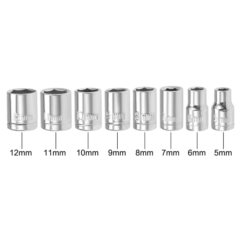 Teng Tools 6mm 1/2" Drive Metric Hex Bit Socket - Chrome Vanadium, Satin Finish (M121506-C)