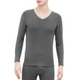 thumbnail image 3 of Gyexs Long Johns for Women Thermal - Long Johns for Men Thermal Top, Base Layer Sweaters Tops Two Piece Sets, Dark Gray, Size XXXXL, 3 of 9