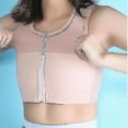 thumbnail image 4 of Faja de pecho transpirable de seda de hielo para mujer, corsé para marimacho, lesbiana, transexual, top, chaleco con cremallera frontal, faja de pecho corta, 4 of 5