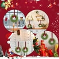 thumbnail image 4 of Bootesun 6PCS 12" Mini Christmas Wreath, Small Wreaths for Kitchen Cabinets with Red Bows and Bells, Artificial Mini Wreaths Indoor/Outdoor for Christmas Window, Stairs Railing and Chairs Decors, 4 of 8