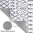 thumbnail image 3 of HOMERRY Boho Rug Runner Washable Ultra Soft Long Rug Entryway Carpet for Bedroom Hallway Accent Area Rug Neutral Rug, 2'x6', Black/White, 3 of 5