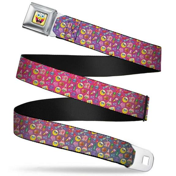 SpongeBob Open Mouth Smile Full Color Mini SpongeBob & Friends Sea Seatbelt Belt Standard