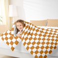 thumbnail image 4 of Homewish Buffalo Plaid Child Bedding Comforter Set, Modern Abstract Artwork Twin Comforter Sets, Orange Stripes Line Reversible Bedding Set, Breathable Home Decor, 2 Pieces, 4 of 8