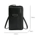 thumbnail image 3 of Cartera de billetera pequeña para teléfono cruzado para mujer | Ranuras para tarjetas de crédito RFID | Cierre de cremallera | Soporta hasta smartphones de 6,5" | Negro, Beige, Rojo, Azul Claro, 3 of 6