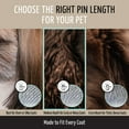 thumbnail image 5 of Tauro Pro Line Plastic Deshedding Slicker Brush for Dogs & Cats, Soft Pins for Gentle Detangling, Long & Wavy Coats, Non-Slip Grip, Small (S), Mint, 5 of 9