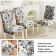 thumbnail image 2 of Vintage Floral Dining Chair Covers Set of 6,Removable Washable Parsons Chair slipcovers,Kitchen Spring Summer Decor Chair Seat Cover Protectors(Vintage,6 Pack), 2 of 6