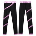 thumbnail image 2 of inlzdz Kids Girls Figure Skating Athletic Long Pants Dance Ballet Tights Gymnastics Yoga Training Pink 8, 2 of 9
