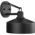 thumbnail image 5 of Progress Lighting Precinct 1-Light Outdoor Textured Black Wall Lantern with Metal Shade, 5 of 14