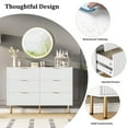 thumbnail image 3 of EDTara Commode à 6 Tiroirs avec Tiroirs Larges, Commode en Bois, Commodes de Rangement Modernes pour Salon, Garde-Robe, Couloir, Entrée, 3 of 7