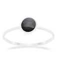 thumbnail image 2 of Petite Dainty Round Ring Black Onyx 925 Sterling Silver Size 9, 2 of 3
