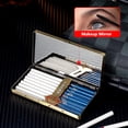thumbnail image 5 of Cigarette Case for Woman or Man,Retro Metal Cigarette Case Box with Watch- Credit Card Holder Protective Security Wallet for Men and Women (Brozne), 5 of 7