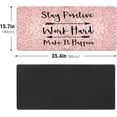 thumbnail image 3 of Bright Rose Glitter Desk Mat, Desk Accessory, Cute Workspace, Trendy Workspace, Trendy, 35.4x15.7in Large Gaming Mouse Pad, Cute Desk Topper, Pretty Desk Pad, 3 of 6