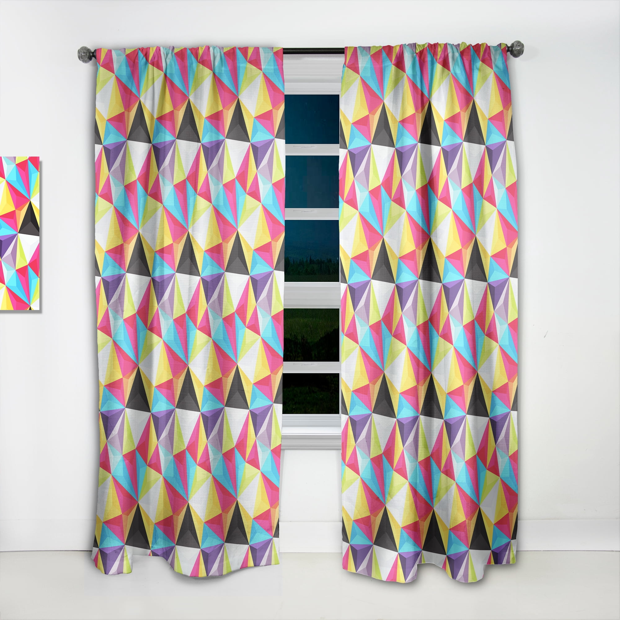 Designart 'Bright Vintage Wooden Door' Modern Curtain Panel