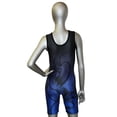 thumbnail image 4 of Singlete de lucha Matman The Kracken para mujer, negro y azul real, 4 of 5