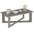 thumbnail image 1 of Gymax Coffee Table Solid Rubber Wood Center Table w/ X-Shaped Base for Living Room, 1 of 10