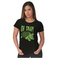 thumbnail image 5 of Funny Oh Snap Turtle Animal Pun Womens Slim Fit Graphic Tee Brisco Brands S, 5 of 6