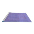 thumbnail image 2 of Ahgly Company Machine Washable Indoor Square Abstract Blue Modern Area Rugs, 7' Square, 2 of 4