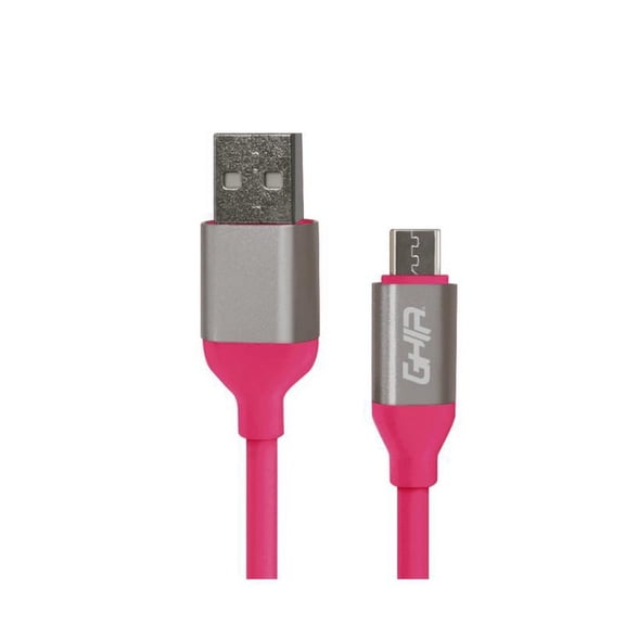 Cable Micro Usb Ghia 1M Color Rosa Ghia Micro Usb