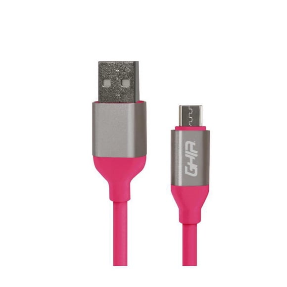 Cable Micro Usb Ghia 1M Color Rosa Ghia Micro Usb