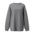 thumbnail image 4 of Aboser Chandails en Molleton à Col Rond pour Femmes, Pull-Over Décontracté Surdimensionné, Blouse Ample à Manches Longues, Tenues Automne 2024, 4 of 4