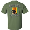 thumbnail image 3 of Fair Game Vietnam Veteran T-Shirt USA Service Medal Ribbons Flag Always Remembert-Military Green-L, 3 of 5
