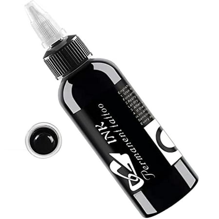 Baodeli Tattoo Ink 4oz/Bottle Professional Black Tattoo Ink Permanent - Art Tattoo - Super Black - Tattoo Supplies