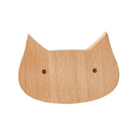 

1pc Beech Solid Hook Cute Animal Fox/Cat/Rabbit/Dog Kids Room Decor Wall Hook Key Holder Nordic Hanger U3