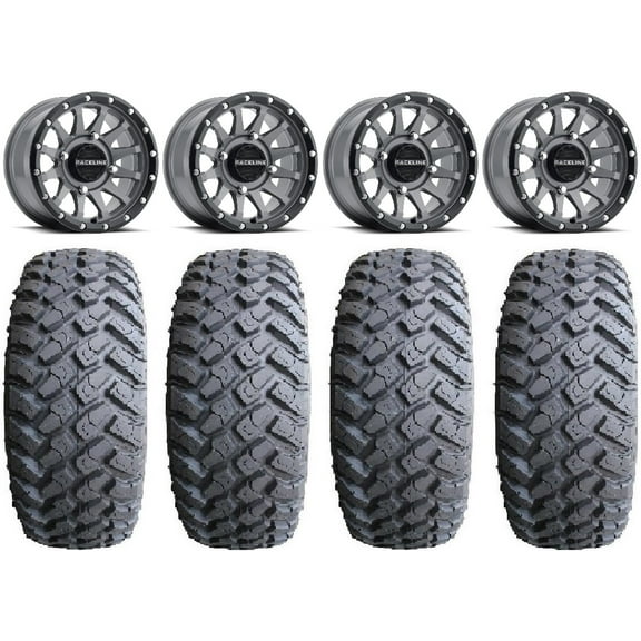 Raceline Trophy 14" Grey Wheels 31" MotoHammer Tires Polaris RZR XP 1000 / PRO XP / Ranger XP 900/1000