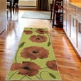 thumbnail image 2 of Floral Decorative Rug, Poppy Flowers Vivid Petals Buds Pastoral Purity Mother Earth Nature Design, Quality Carpet for Bedroom Dorm and Living Room, 6 Sizes, Pale Green, by Ambesonne, 2 of 2