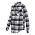 thumbnail image 2 of Weatherproof  Womens Vintage Brushed Flannel Long Sleeve Shirt, White & Black - Large, 2 of 5