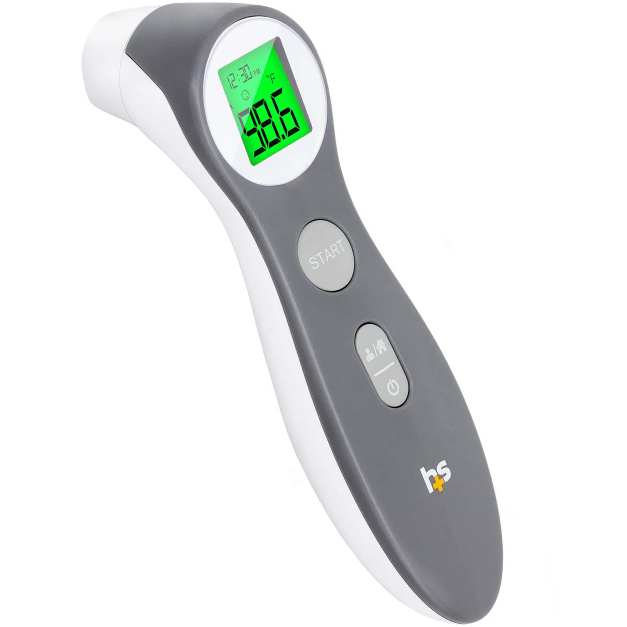 HealthSmart Digital Touchless Infrared Thermometer, white and gray