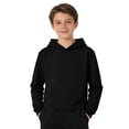 thumbnail image 3 of LIJCC Boys Girls Kids Hoodie Solid Color Sweatshirt Long Sleeve Soft Hooded Sweatshirts Baggy Preppy Pullover Top(Black,15-16 Years), 3 of 9