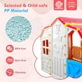 thumbnail image 2 of Amijoy Kids Cottage Playhouse, Toddler Pretend Playhouse w/ Lockable Door & Openable Window, Plastic Indoor Outdoor Fantasy Playhouse, 2 of 7