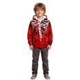 thumbnail image 4 of Kids Halloween Graphic Print Pullover Hoodie, Long Sleeve Hooded Sweatshirt with Pocket, Regular Fit Spooky Top for Boys Girls Fall Winter Daily Outdoor Party(Red4,8-9 Years), 4 of 4